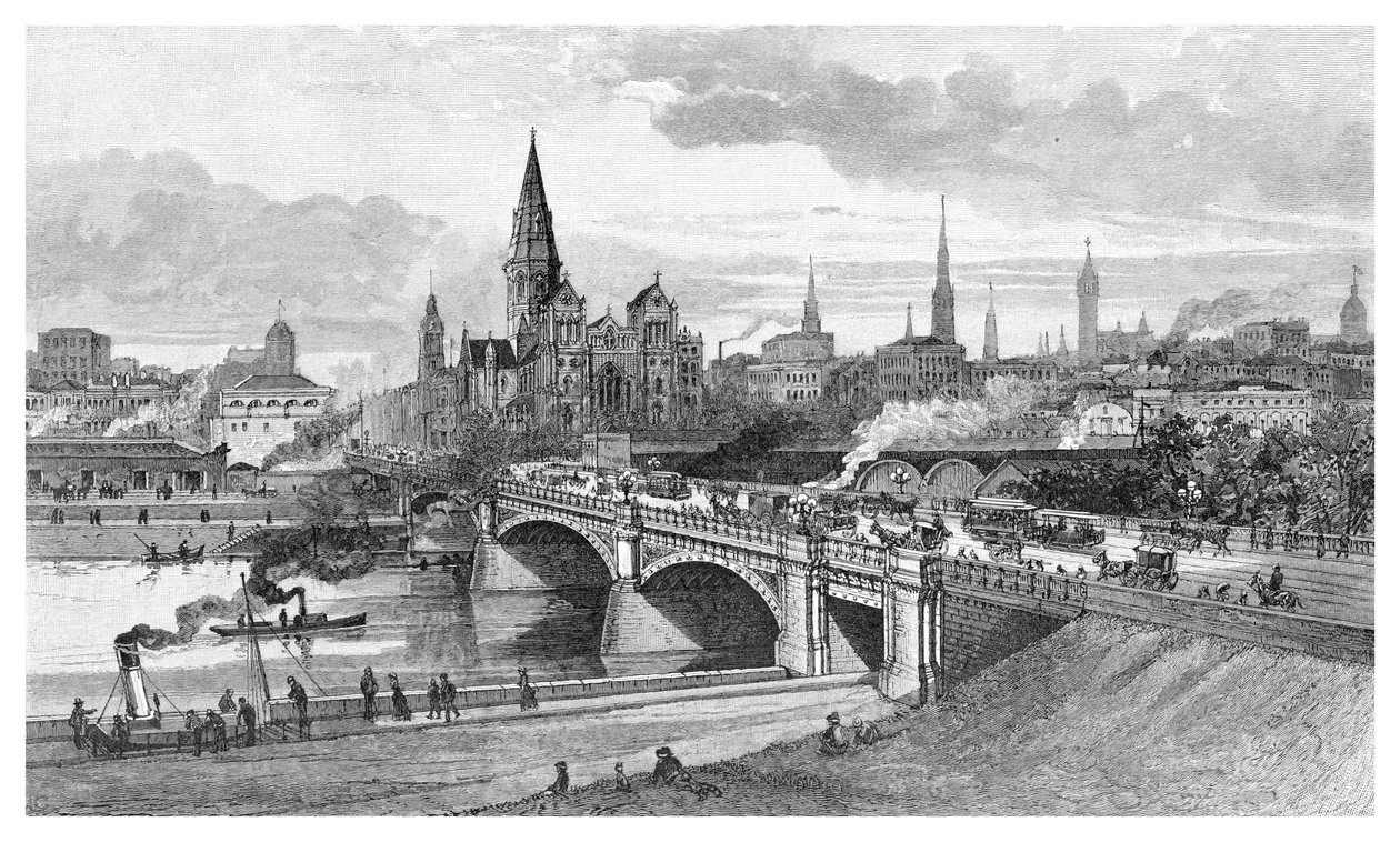 Princes Bridge, Melbourne, Wiktoria, Australia, 1886 autorstwa Unbekannt