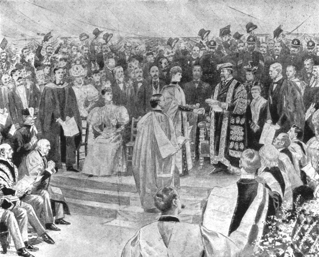 Księżniczka Aleksandra otrzymująca stopień doktora muzyki...1896, 1901. autorstwa Unbekannt