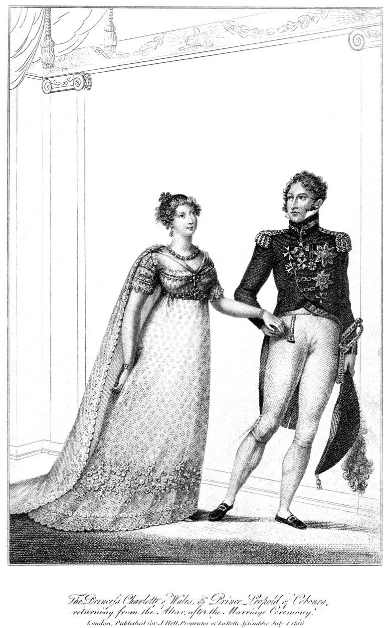Księżniczka Charlotte i książę Leopold, 1816 autorstwa Unbekannt