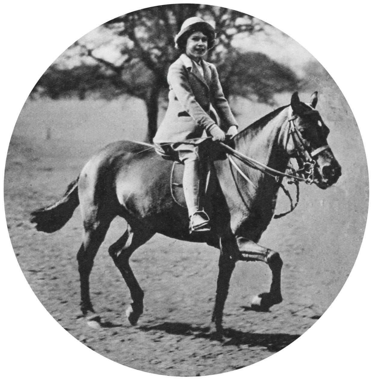 Księżniczka Elżbieta na koniu, Windsor Great Park, 1935, 1937 autorstwa Unbekannt