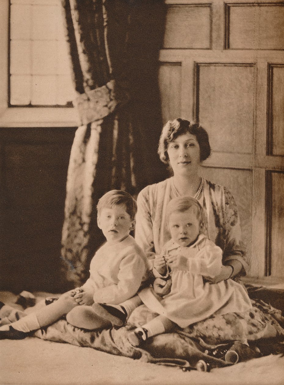 Księżniczka Mary, wicehrabina Lascelles, z dwoma synami, Geraldem i Georgem, 1926 1935 autorstwa Unbekannt