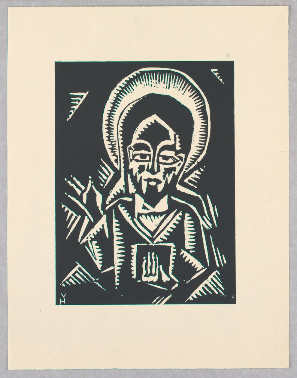 Druk, Christos Zehajici, Chrystus, ilustracja III, Etiopia, czyli Christos, Madonna i święci, jak widziałem w iluminacjach starego etiopskiego kodeksu teki autorstwa Unbekannt