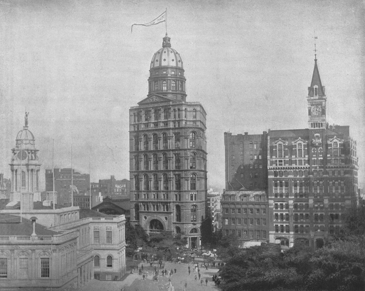 Plac Drukarni, Nowy Jork, USA, ok. 1900. autorstwa Unbekannt