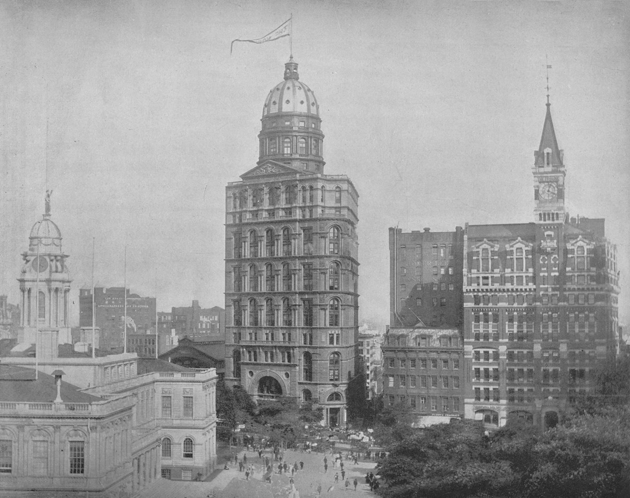 Plac Drukarni, Nowy Jork, ok. 1897. autorstwa Unbekannt