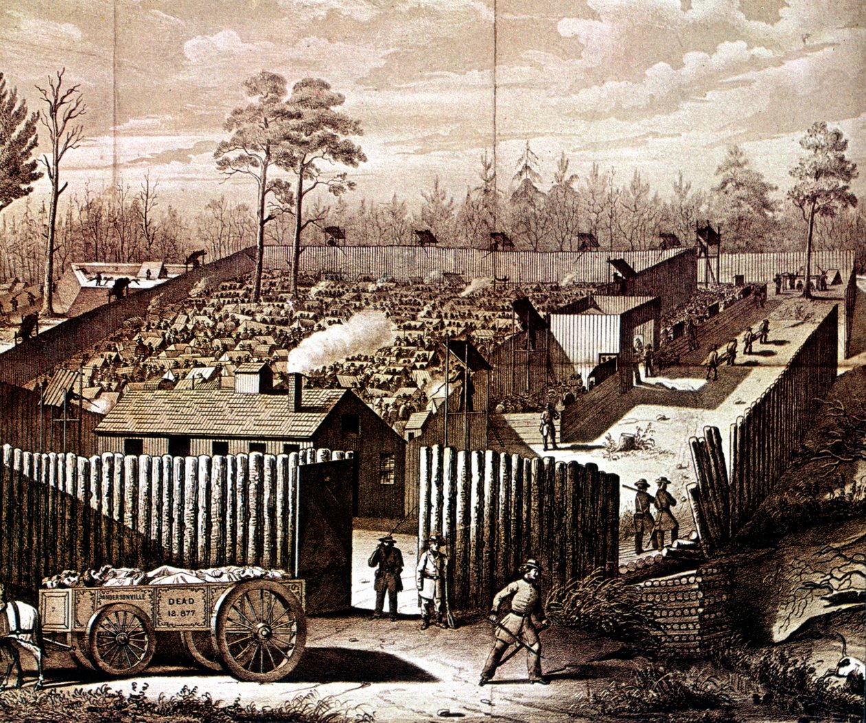 Palisada więzienna w Andersonville, Georgia, wojna secesyjna, 1861-1865 autorstwa Unbekannt