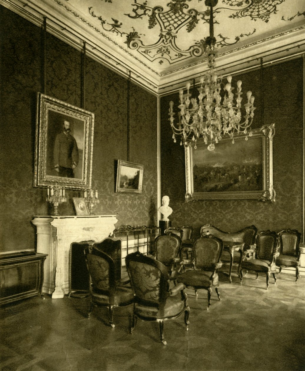 Gabinet prywatny cesarza Franciszka Józefa I w Hofburgu, Wiedeń, Austria, c1935. autorstwa Unbekannt