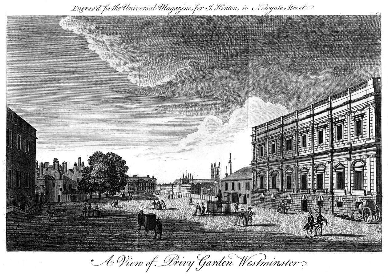 Privy Garden Westminster, Londyn, XVIII wiek autorstwa Unbekannt