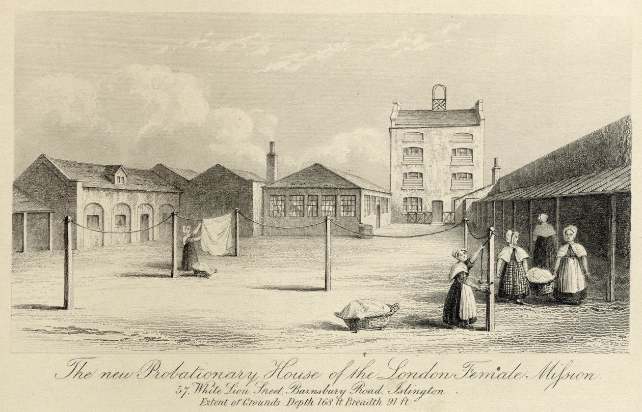 Probation House of the London Female Mission, 57 White Lion Street, Islington, Londyn, c1836. autorstwa Unbekannt