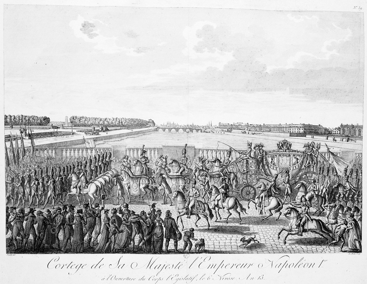 Procesja Króla Cesarza Napoleona I, rok 13, c1800-1820 autorstwa Unbekannt
