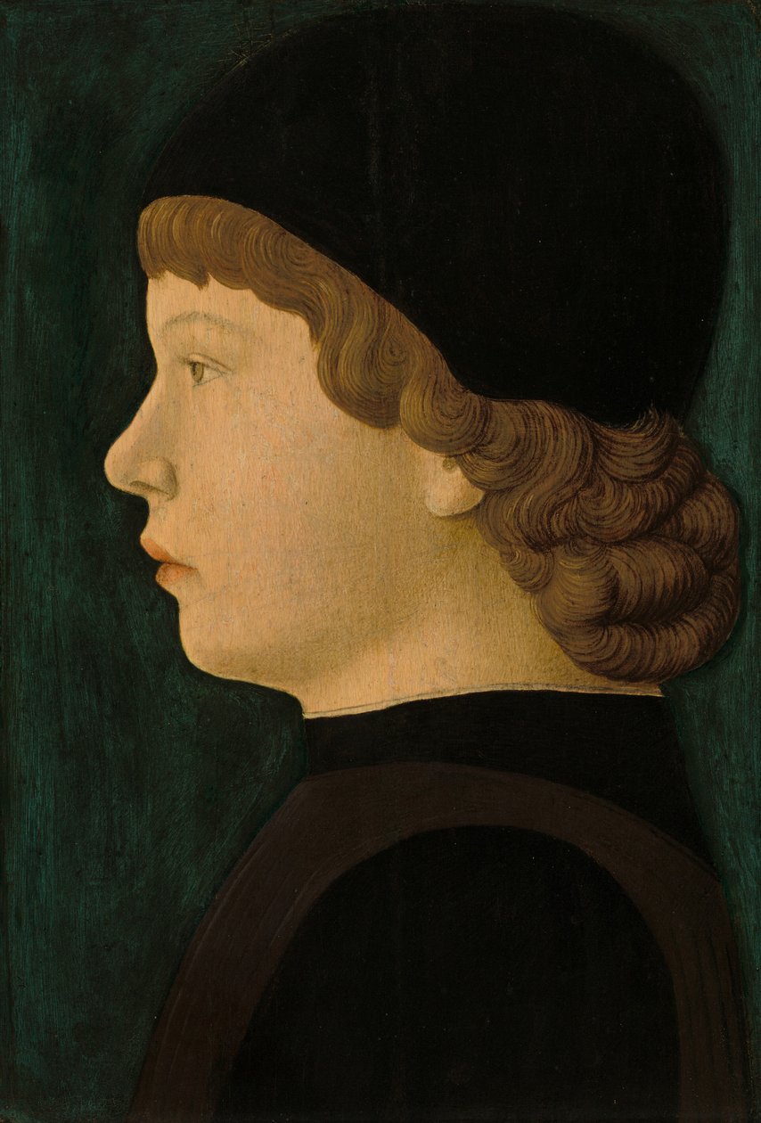 Portret profilowy chłopca, c. 14601470. autorstwa Unbekannt