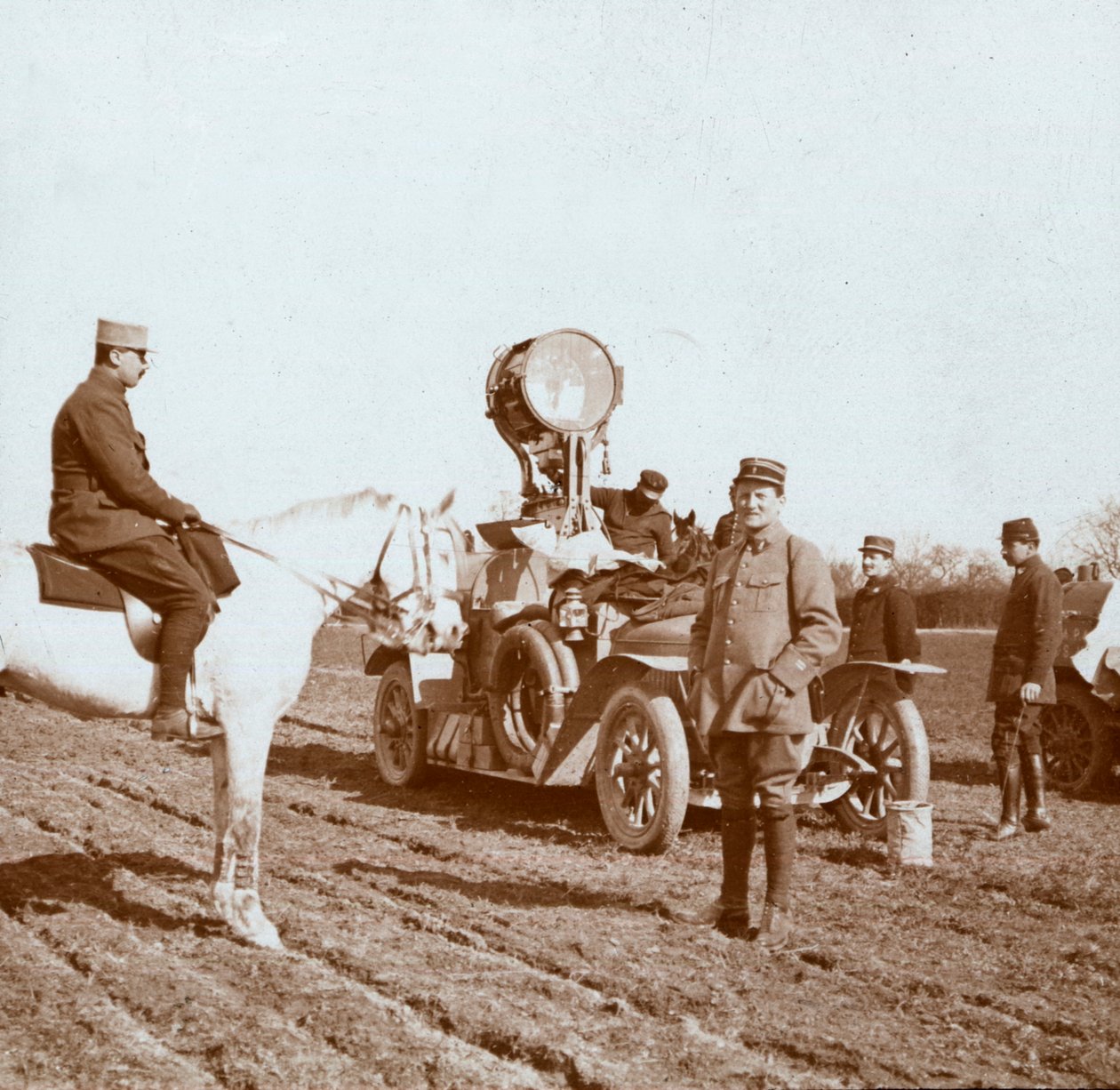 Projektor, Chalons, północna Francja, c1914-c1918. autorstwa Unbekannt