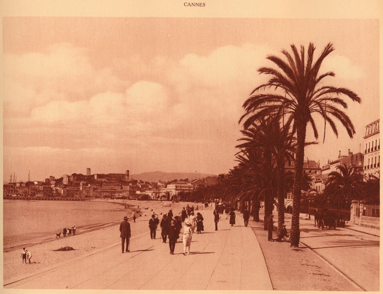 Promenade de la Croisette i Mont Chevalier, Cannes, 1930. autorstwa Unbekannt