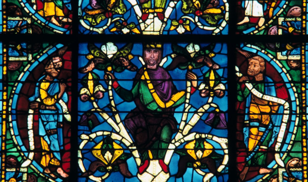 Prorok, witraż, katedra w Chartres, Francja, 1145-1155 autorstwa Unbekannt