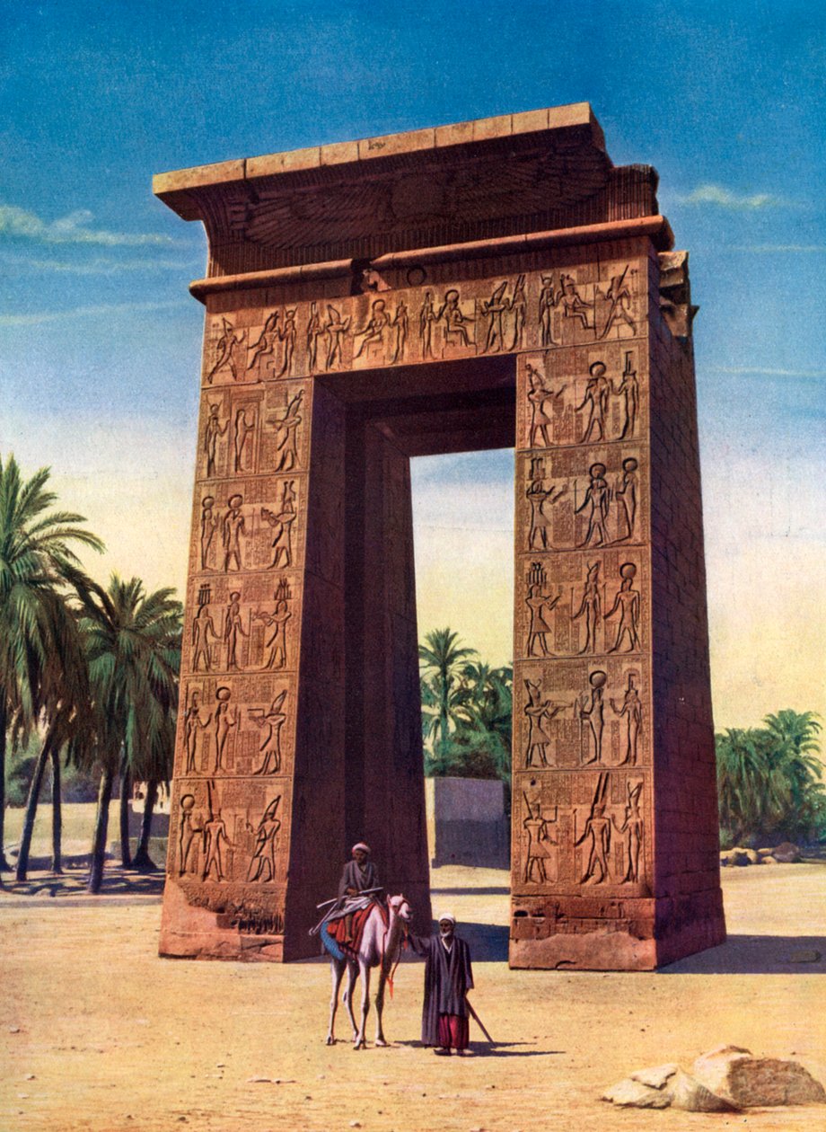 Propylon III Ptolemeusza w Karnaku, Egipt, 1933-1934 autorstwa Unbekannt