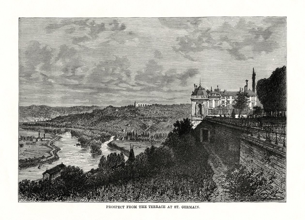 Perspektywa z tarasu w St Germain, Francja, 1879 autorstwa Unbekannt