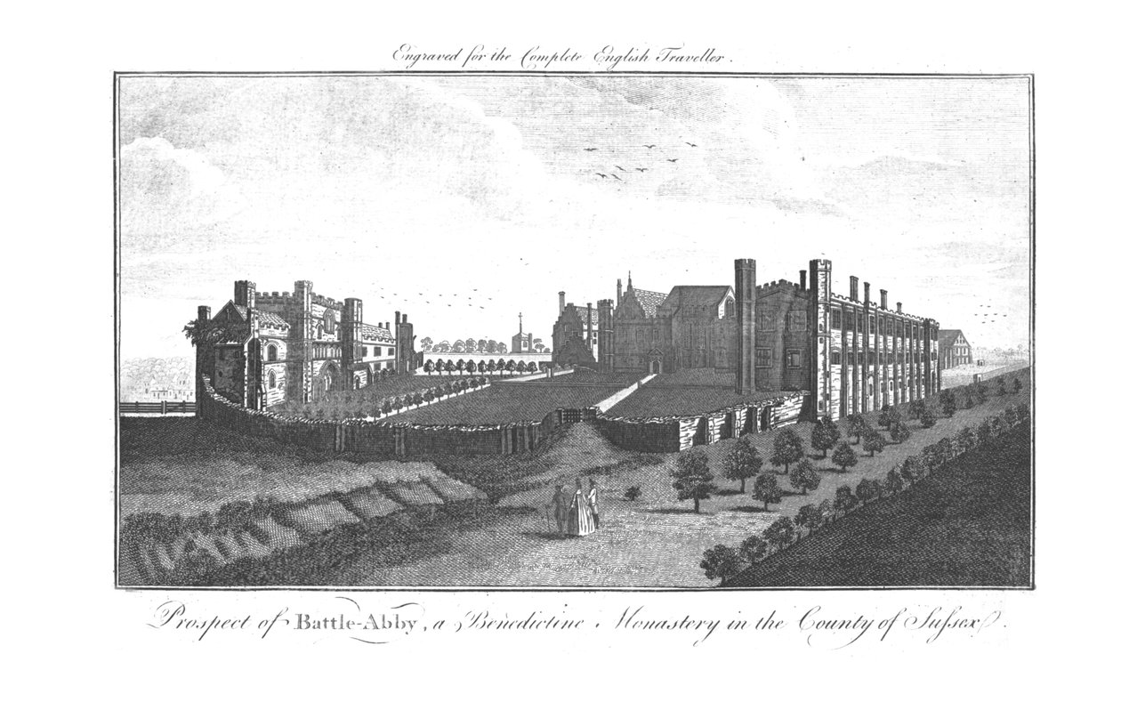 Perspektywa Battle-Abby, klasztoru benedyktynów w hrabstwie Sussex., 1771 autorstwa Unbekannt