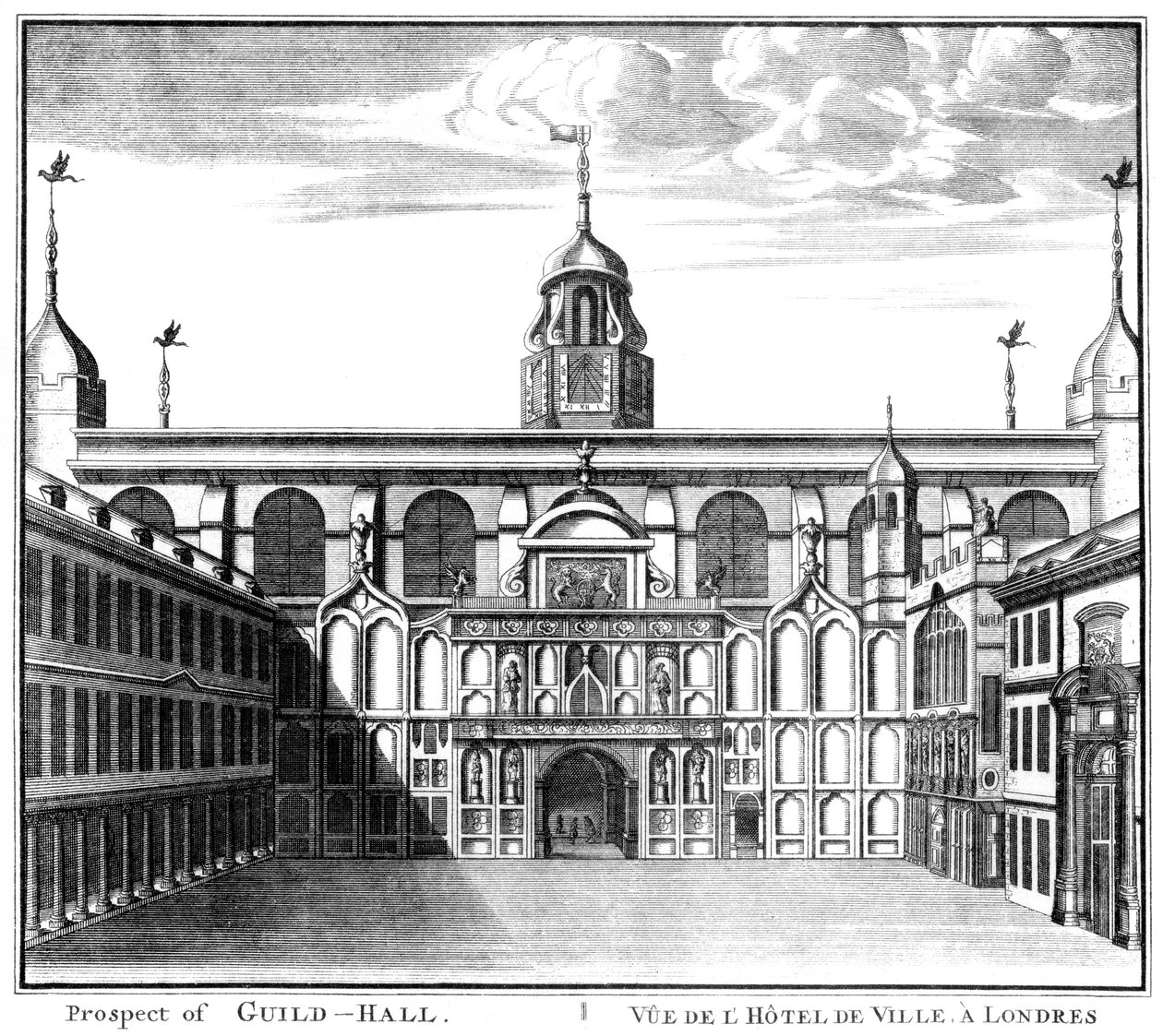 Perspektywa Guildhall, City of London, 1886 autorstwa Unbekannt