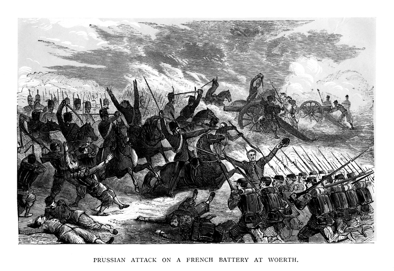 Pruski atak na francuską baterię w Woerth, 1793, 1875 autorstwa Unbekannt