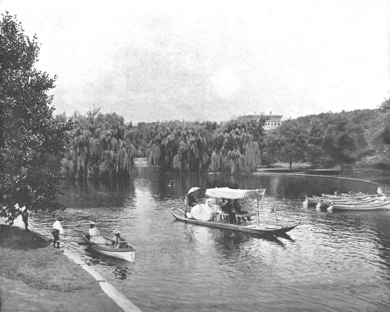 Public Garden and Lake, Boston, USA, ok. 1900. autorstwa Unbekannt
