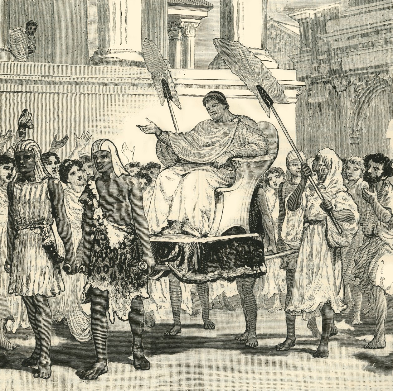 Publiczne radości z odzyskania Pompejusza, 1890. autorstwa Unbekannt
