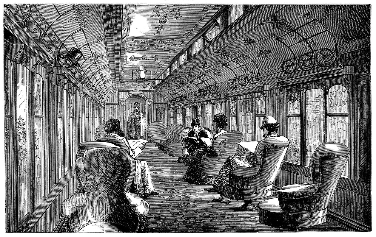 Wagon do salonu Pullman na Midland Railway, Anglia, 1876 r autorstwa Unbekannt