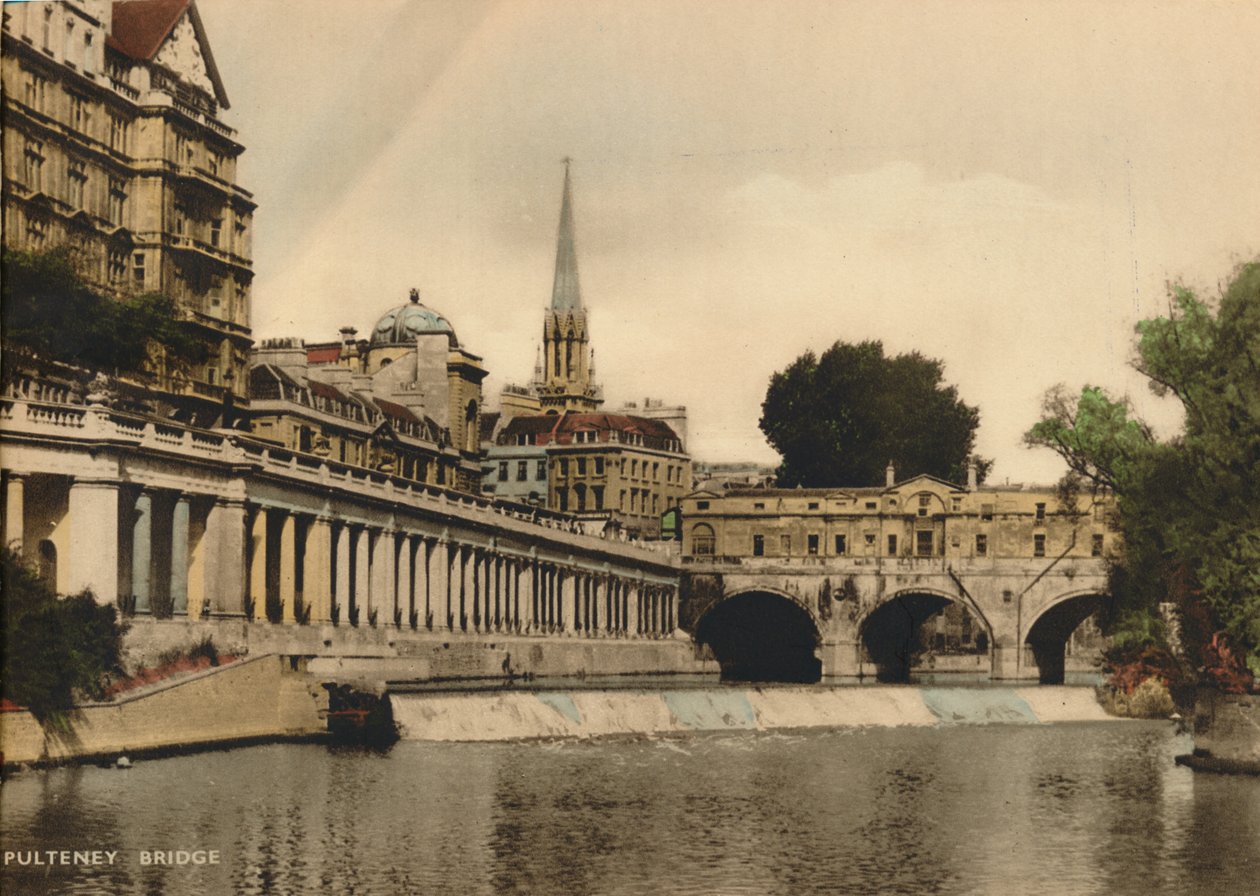 Most Pulteney, Bath, Somerset, ok. 1925 r. autorstwa Unbekannt
