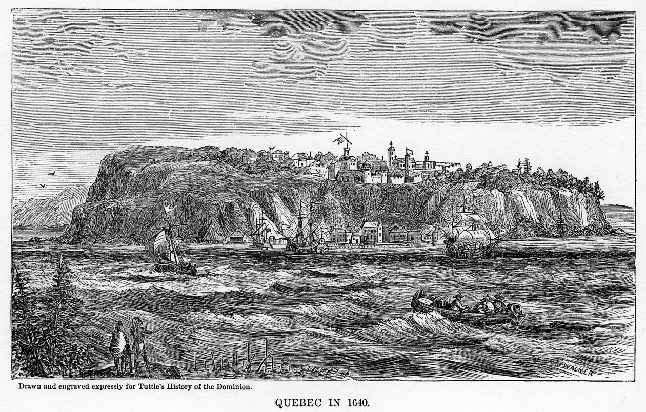 Quebec w 1640, 1877 autorstwa Unbekannt
