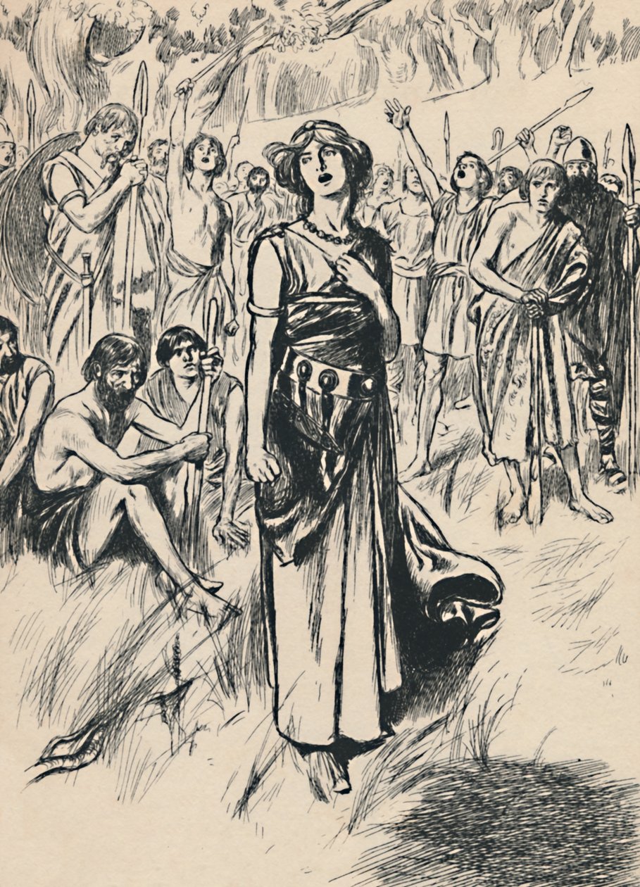 Królowa Boadicea i jej żołnierze, ok. 1907 r. autorstwa Unbekannt