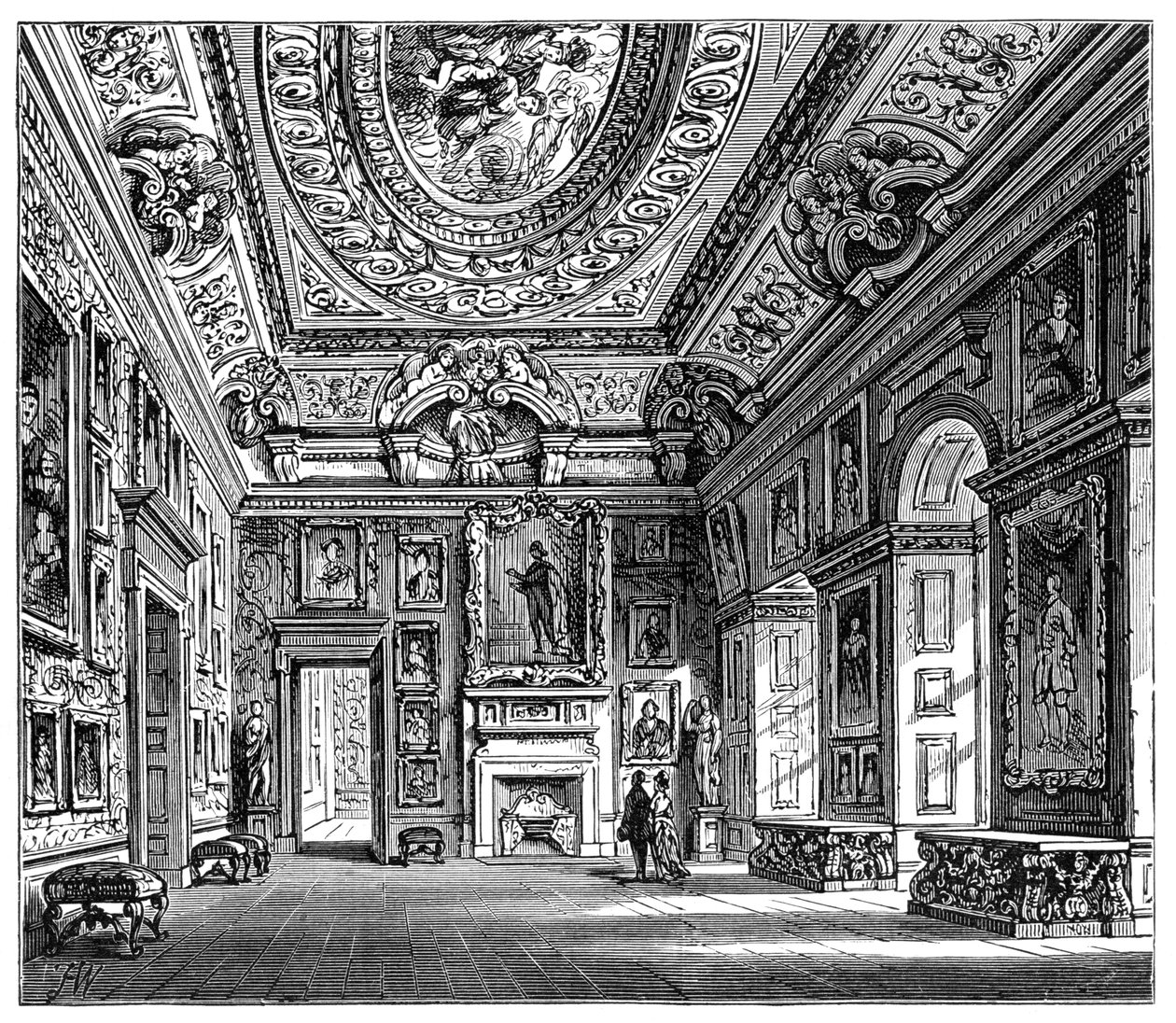 Salon Królowej Karoliny, Pałac Kensington, Londyn, 1900 autorstwa Unbekannt