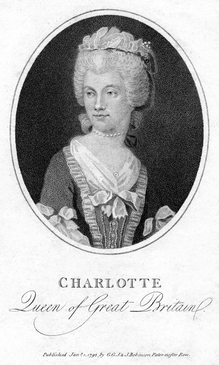Królowa Charlotte, królowa-małżonka Jerzego III, 1792 autorstwa Unbekannt