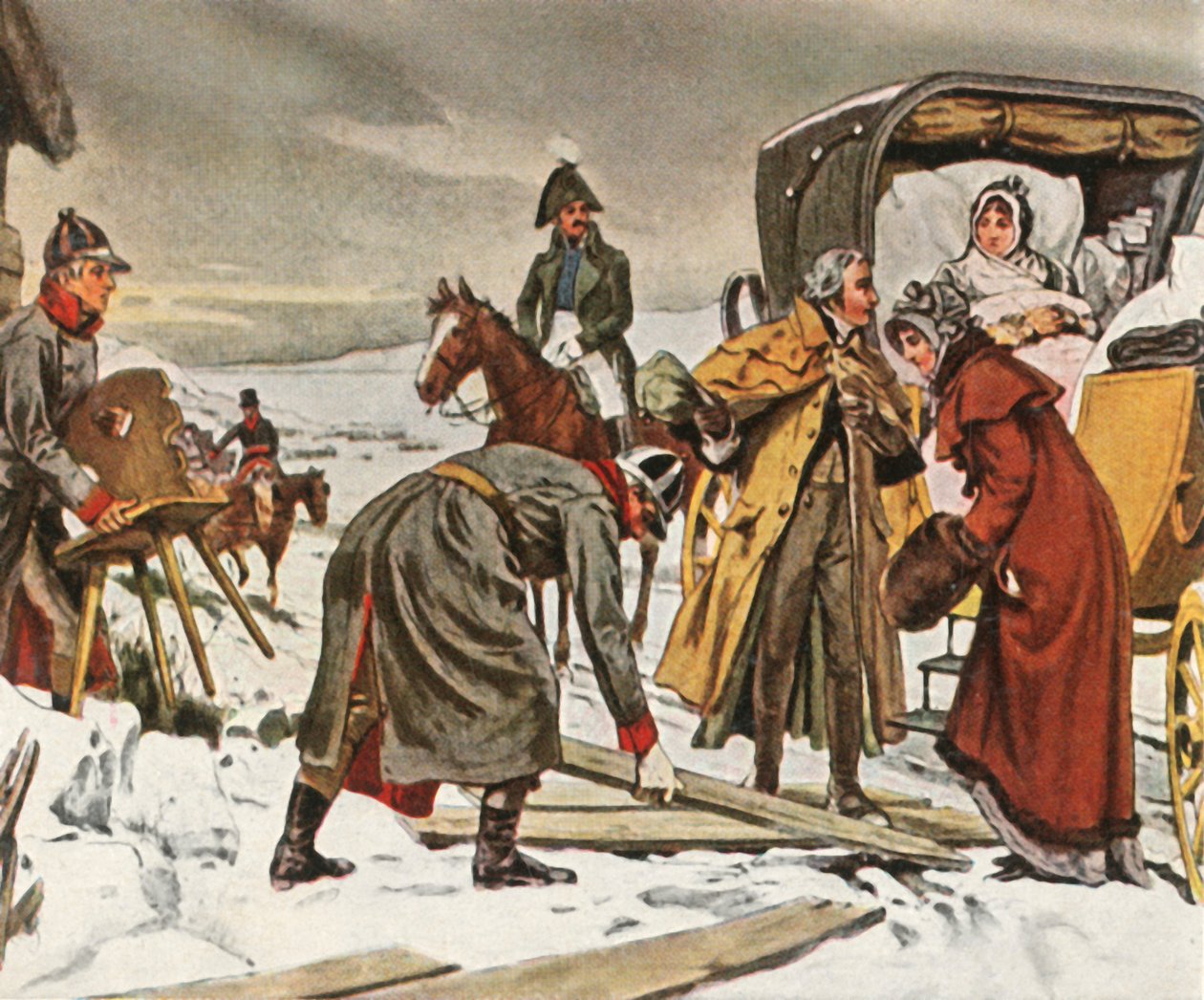 Królowa Luiza w locie do Kłajpedy, 5 stycznia 1807, 1936. autorstwa Unbekannt