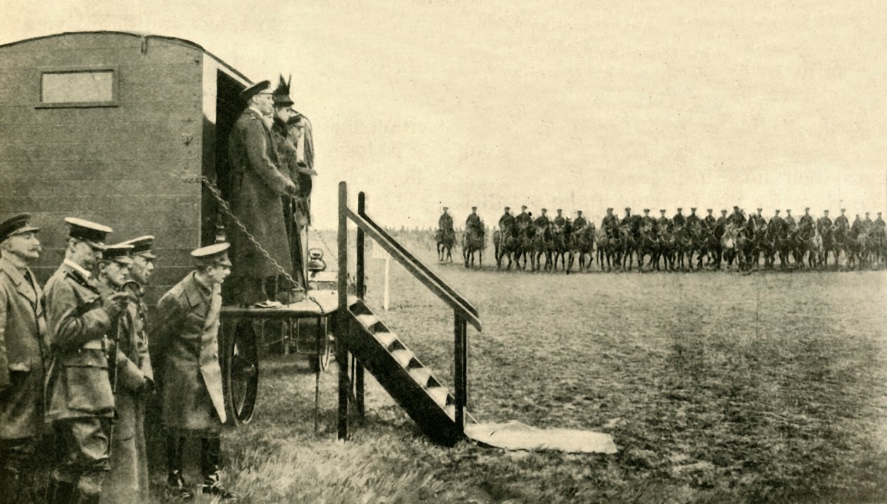 Królowa Maria Teck odwiedza żołnierzy w Aldershot w Hampshire, pierwsza wojna światowa, 1915, c1920. autorstwa Unbekannt