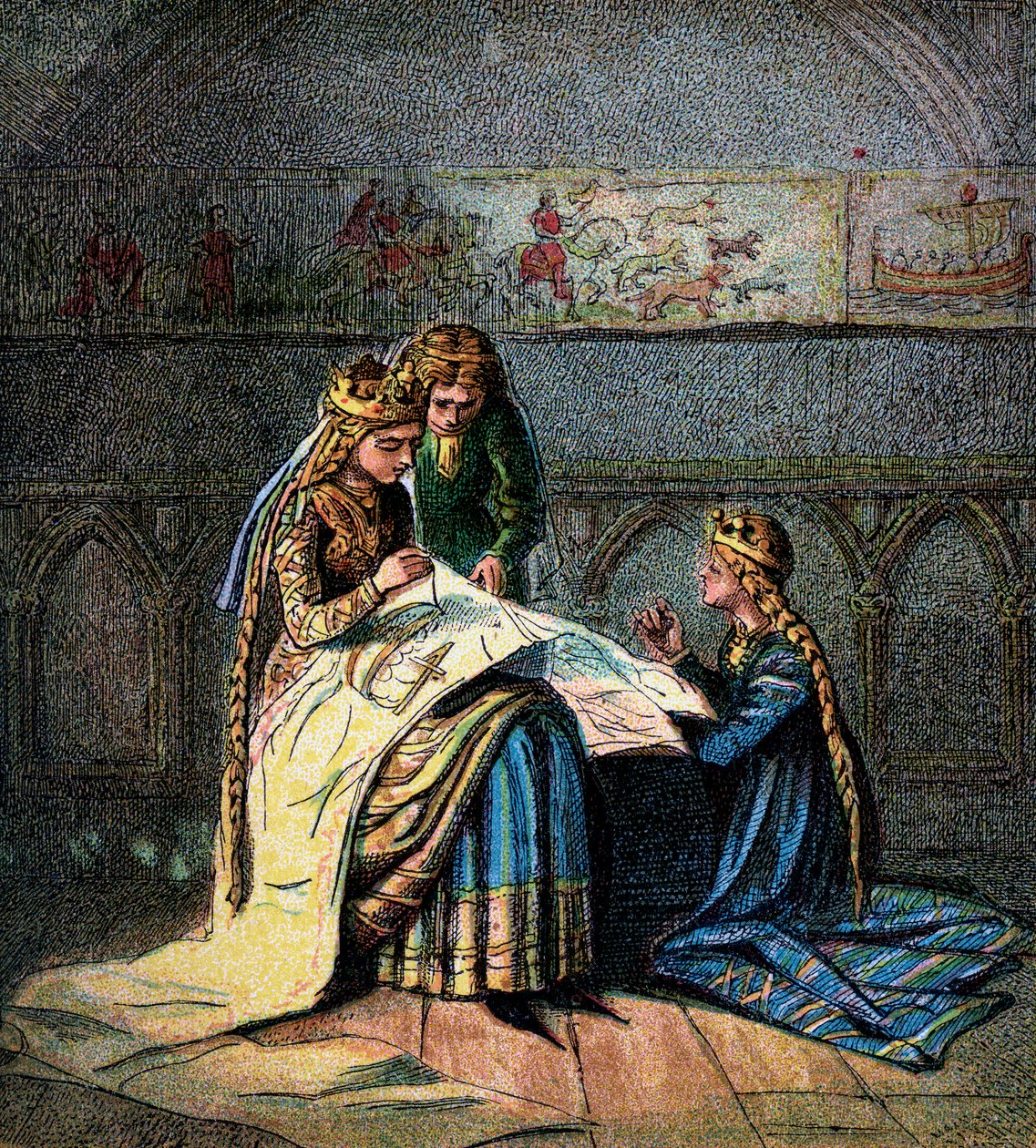 Królowa Matylda i jej gobelin, ok. 1850 autorstwa Unbekannt