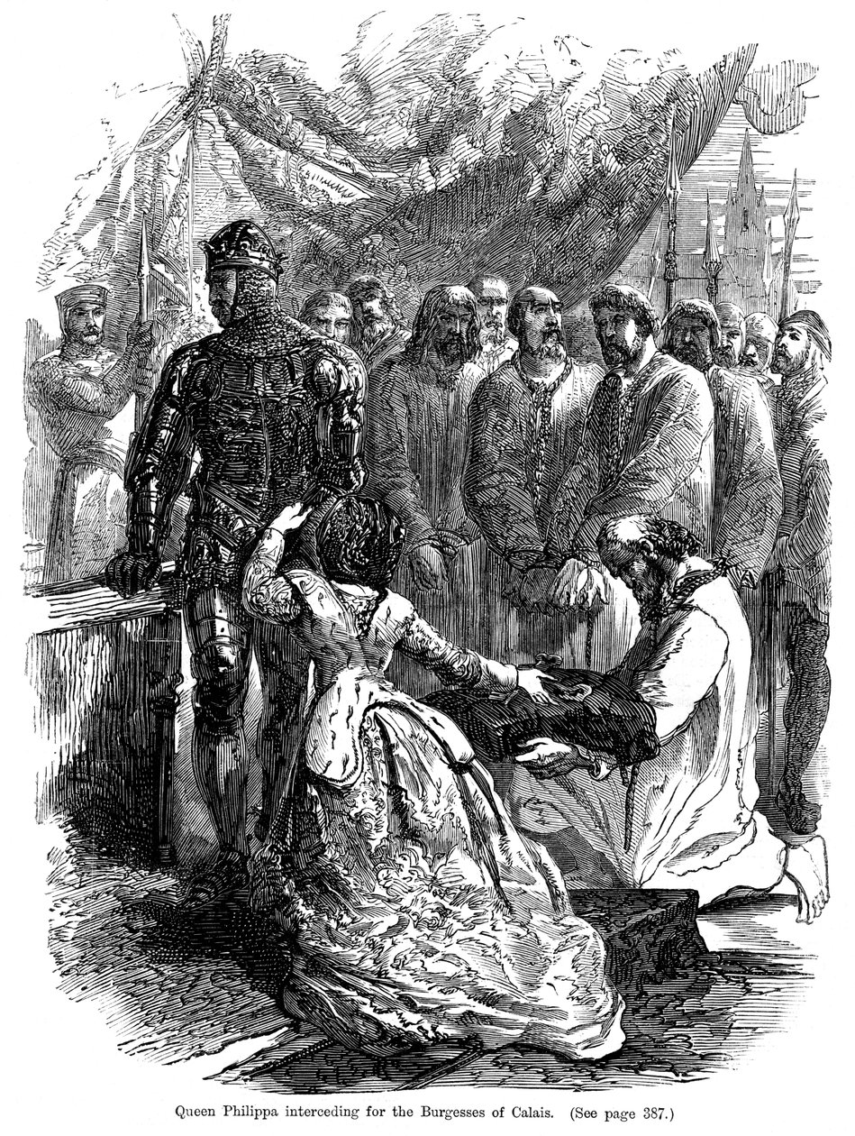 Królowa Filipa 1314-1369 wstawia się za Burgessami z Calais, 1346 autorstwa Unbekannt