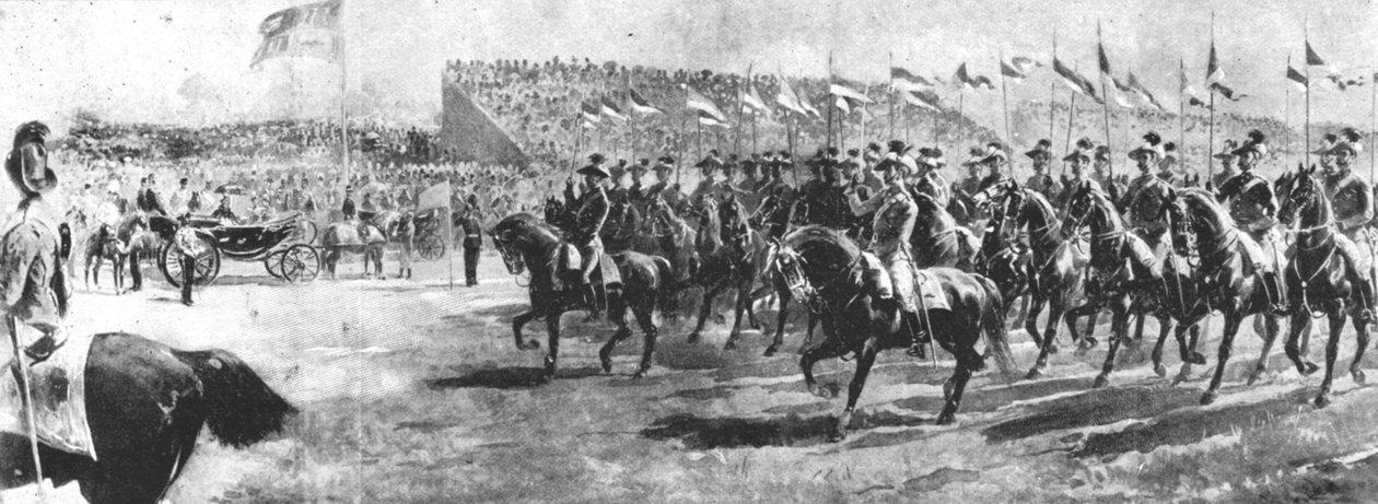 Królowa Wiktoria Recenzja Armii Imperium w Aldershot, 1897..., 1901. autorstwa Unbekannt