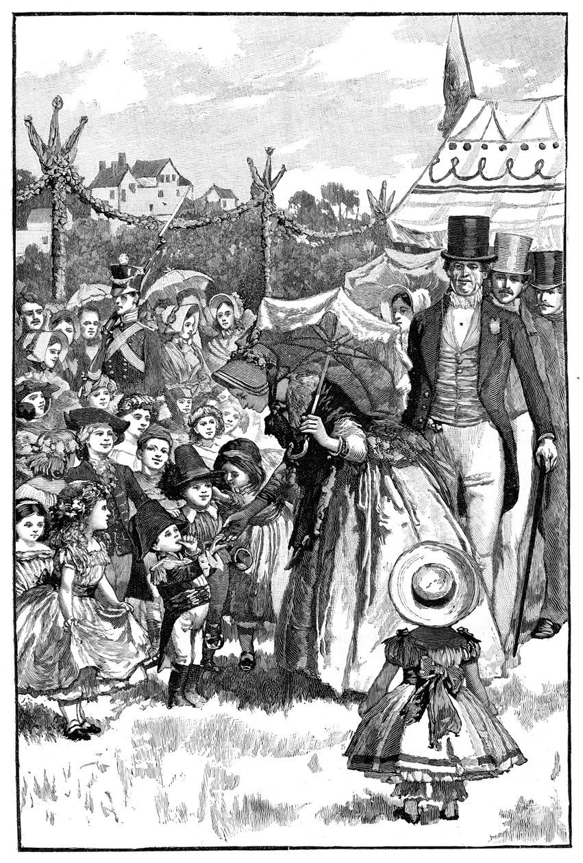 Królowa Wiktoria i książę Albert na festynie, Coburg, Niemcy, ok. 1840, 1900 autorstwa Unbekannt