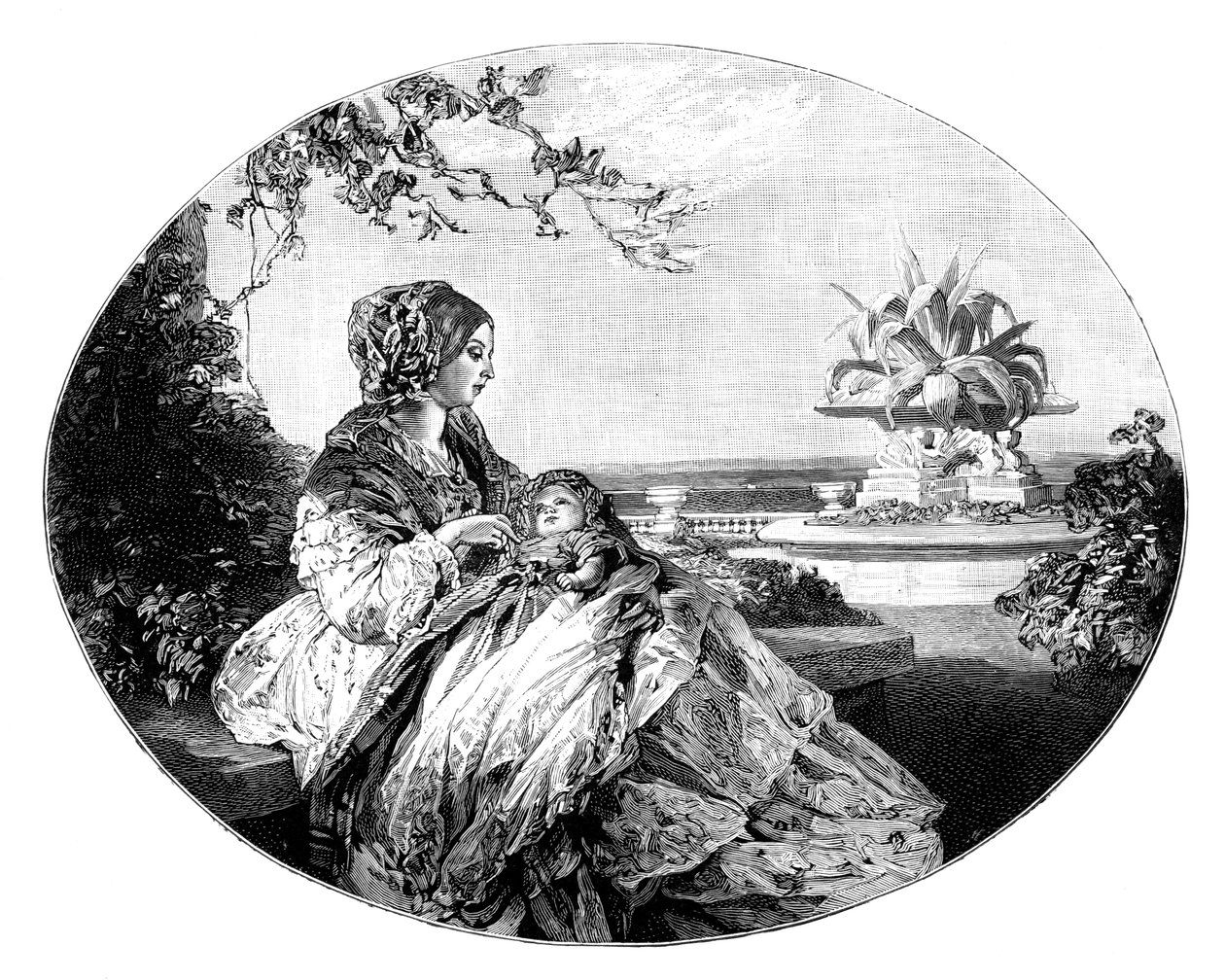 Królowa Wiktoria i Książę Artur, 1850 autorstwa Unbekannt