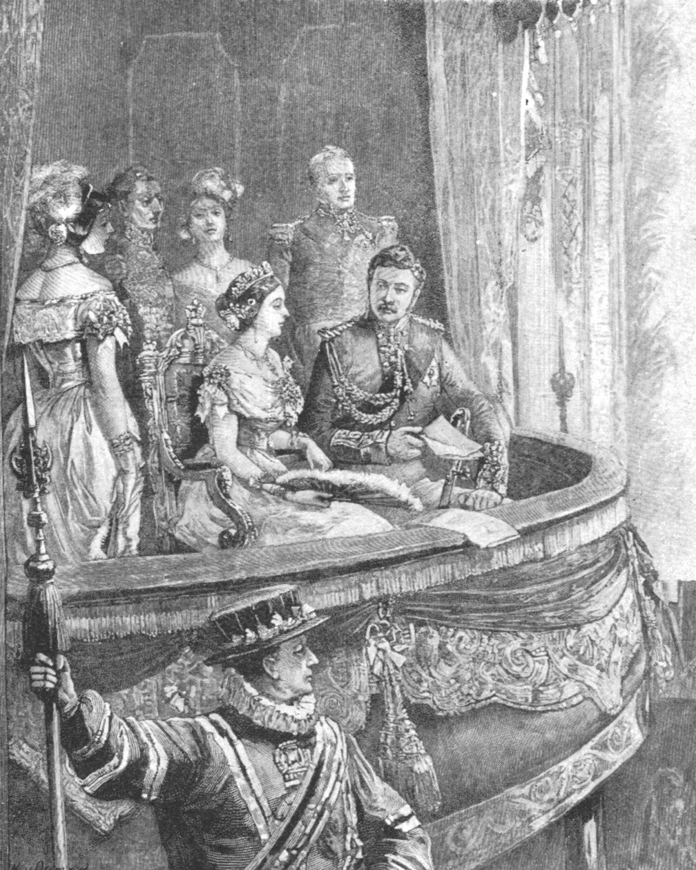 Królowa Wiktoria i Książę Małżonek w Royal Italian Opera, 1849, 1901. autorstwa Unbekannt