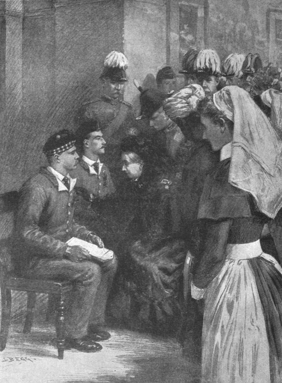 Królowa Wiktoria nadaje Krzyż Wiktorii na bohaterów Dargai... 14 maja 1898, 1901. autorstwa Unbekannt