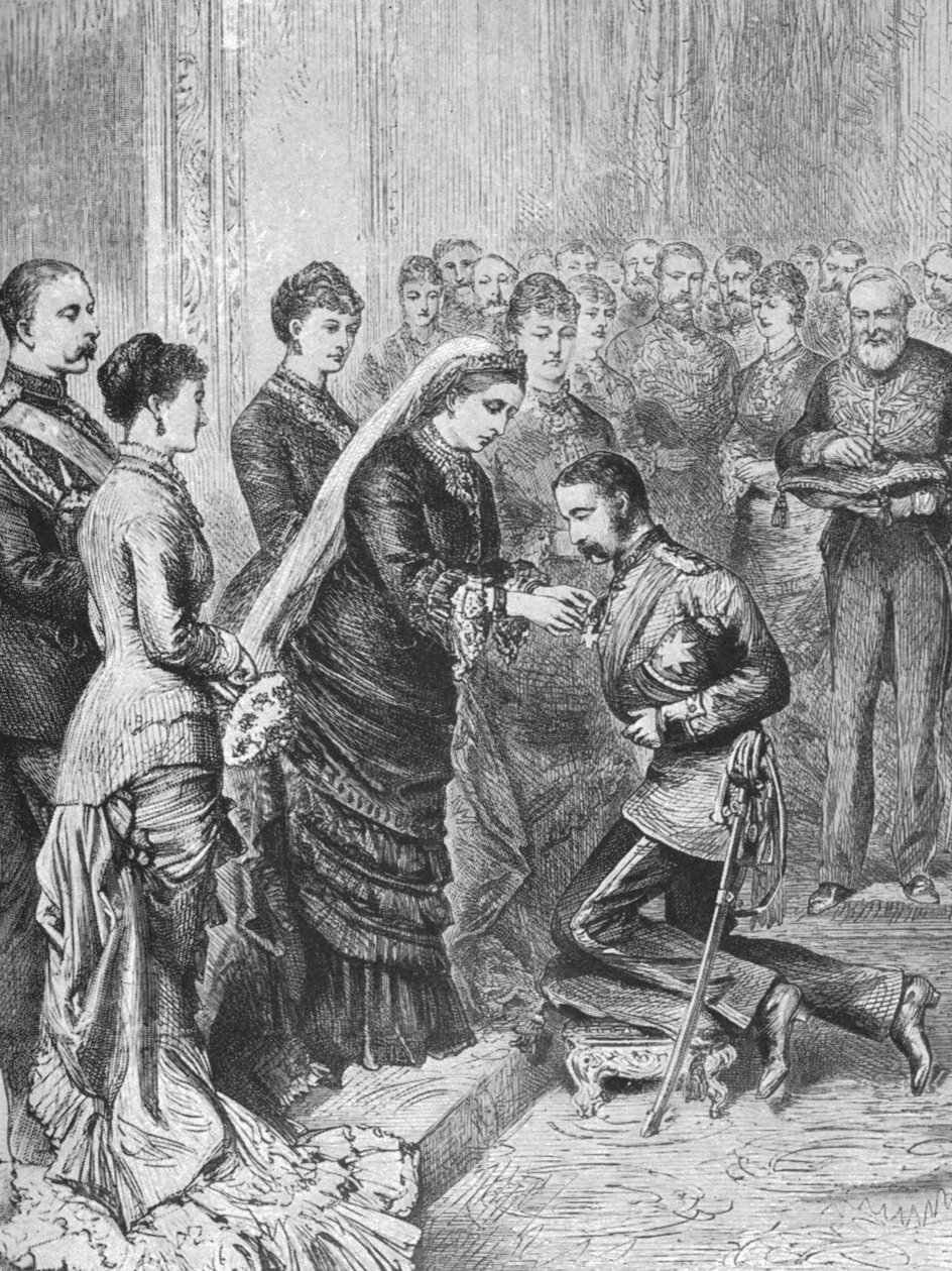 Oficerowie dekorujący Królowej Wiktorii biorący udział w wojnach afgańskich i zuluskich... 8 grudnia 1879, 1901. autorstwa Unbekannt