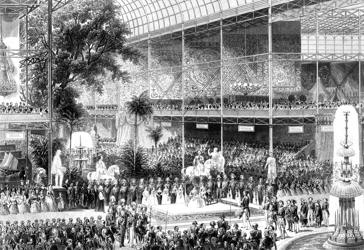 Królowa Wiktoria otwiera Wielką Wystawę, Crystal Palace, Londyn, 1 maja 1851 autorstwa Unbekannt