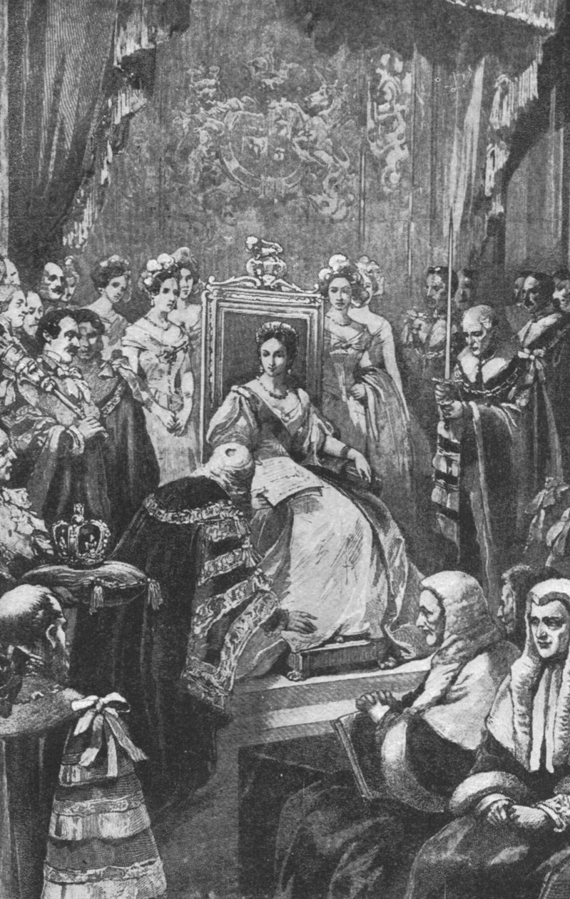 Pierwszy Parlament Królowej Wiktorii: Ceremonia otwarcia, 20 listopada 1837, 1901. autorstwa Unbekannt