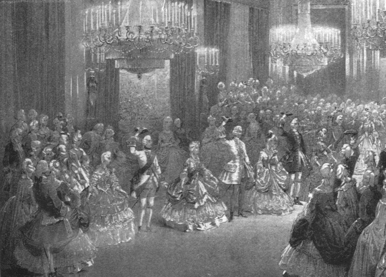 Gruziński bal kostiumowy królowej Wiktorii w Pałacu Buckingham, 6 stycznia 1845, 1901. autorstwa Unbekannt