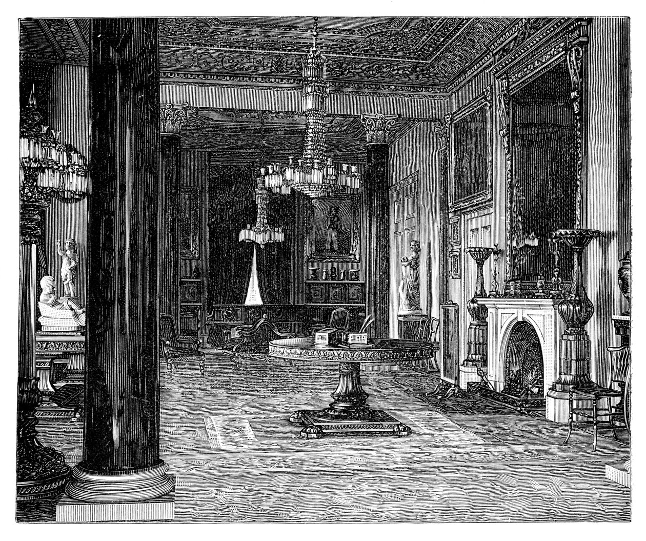 Salon królowej Wiktorii, Osborne House, Isle of Wight autorstwa Unbekannt