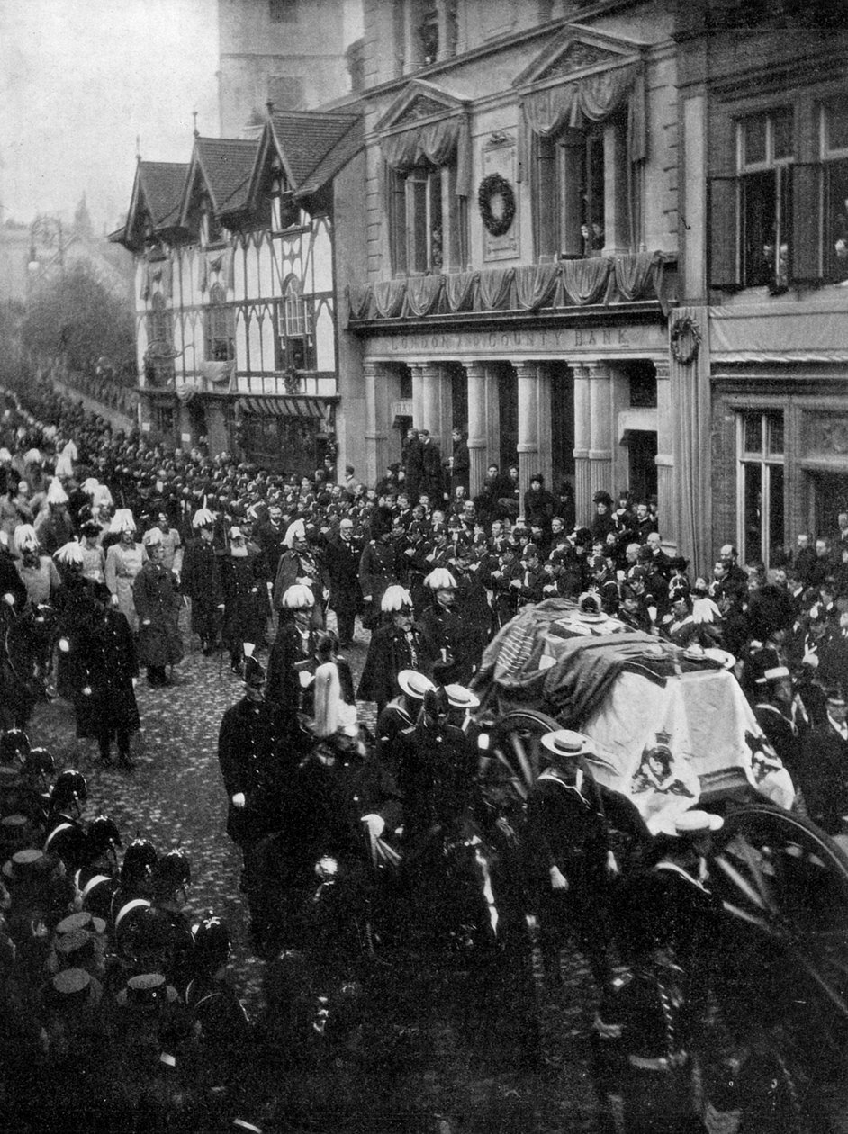 Procesja pogrzebowa królowej Wiktorii, 1901 autorstwa Unbekannt