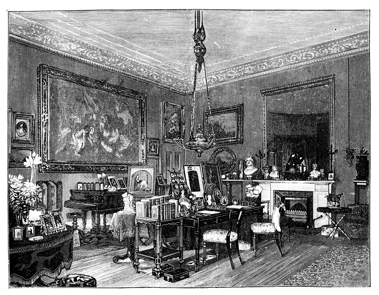 Prywatny salon królowej Wiktorii, Osborne House, Isle of Wight autorstwa Unbekannt