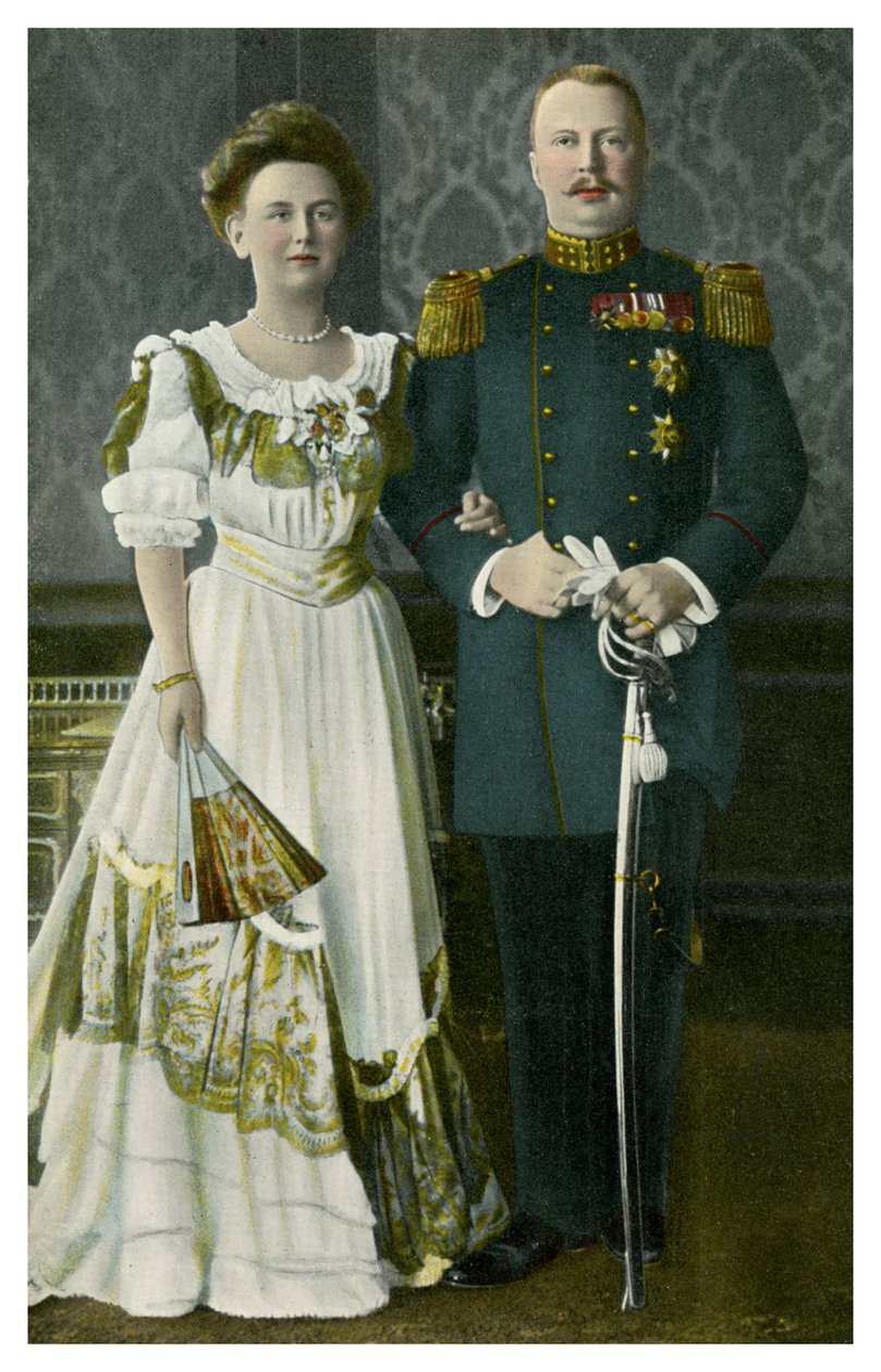 Królowa Wilhelmina i książę Henryk z Holandii, c1900-c1910s autorstwa Unbekannt