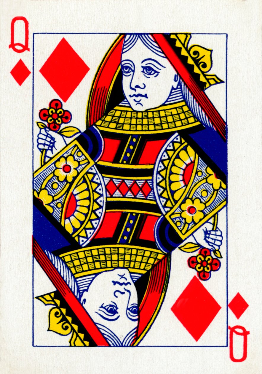 Królowa Diamentów z talii kart do gry Goodall & Son Ltd., ok. 1940 r. autorstwa Unbekannt
