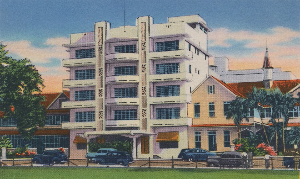 Queens Park Hotel, Port of Spain, Trynidad, B.W.I., ok. 1940, ok. 1940. autorstwa Unbekannt