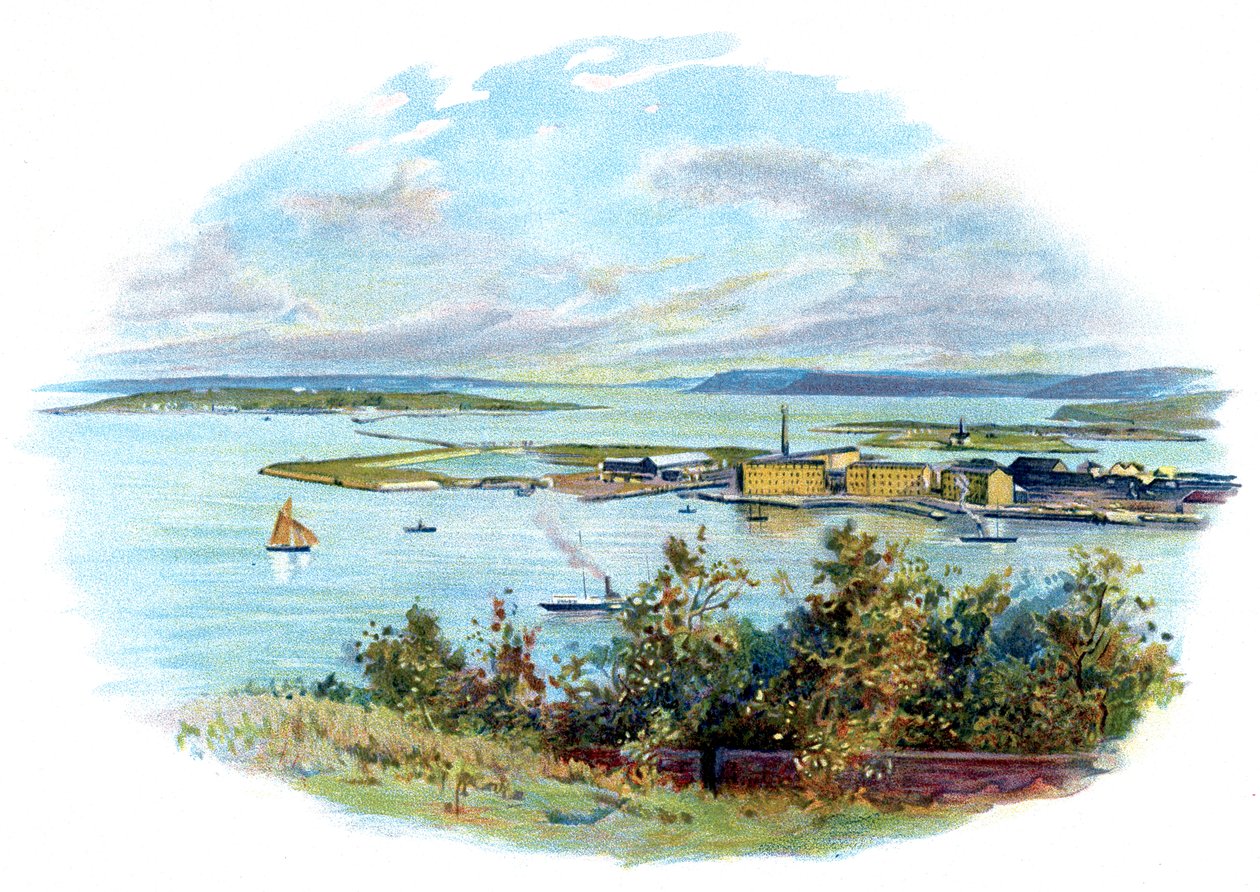 Queenstown Cobh, port dla miasta Cork autorstwa Unbekannt